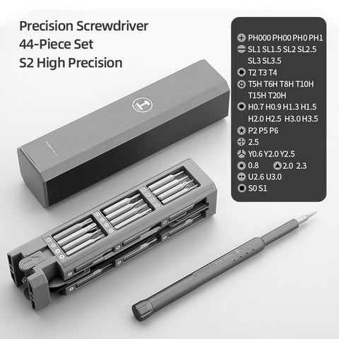 Beyprern Screwdriver Kit 30 40 44 Precision Magnetic Bits Dismountable Screw Driver Set Mini Tool Case For Smart Home PC Phone Repair