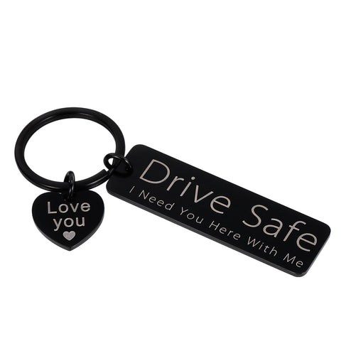 Key Chain Keyrings Gift Drive Safe I Need You Here with Me Keychains Couples Boyfriend Gift for Husband Birthday Christmas