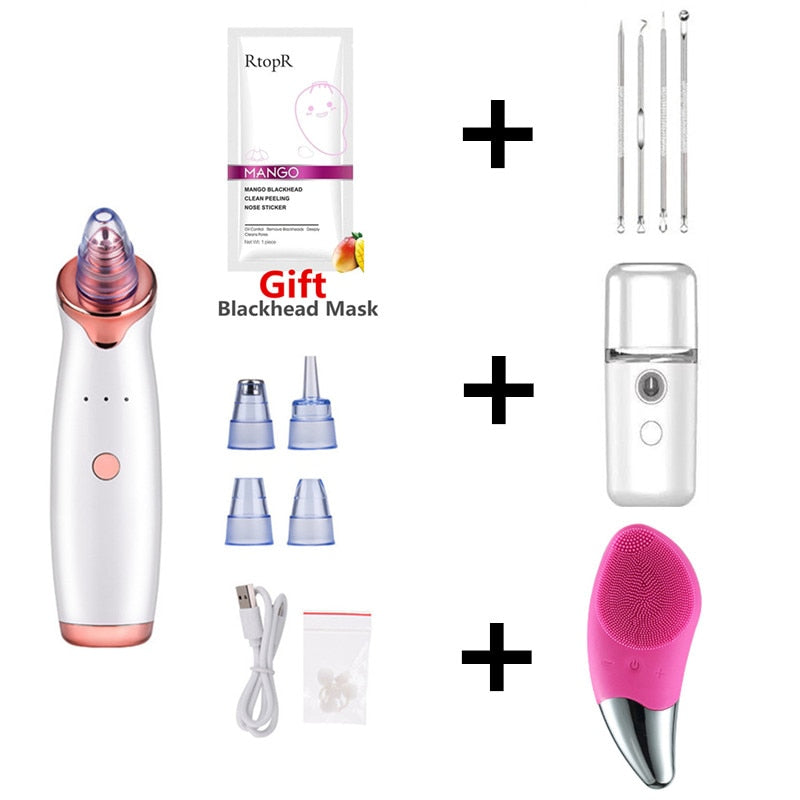Blackhead Remover Vacuum Electric Nose Beauty Face Deep Cleansing Skin Care Vacuum  Black Spots Acne Pore Cleaner Pimple Tool