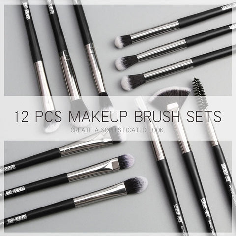 Multifunction new makeup brush 12 PCS professional mixed eye shadow eyebrow brush makeup beauty set