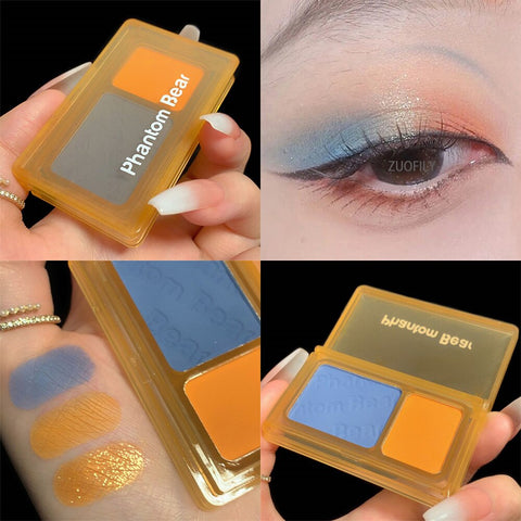 Colored Eyeshadow Palette Tiny Portable Shiny Glitter Matte Tint Long Wearing Eye Pigments Beautyt Makeup Korean Cosmetics