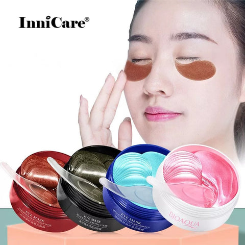 BIOAQUA 60pcs Eye Mask Collagen Eye Patches Beauty Face Care Anti Dark Circle Eye Bags Anti Wrinkle Puffiness Korean Cosmetics