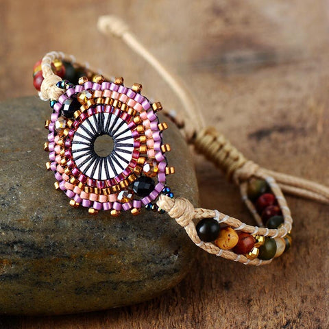 Women Wrap Bracelets Semi precious Stone Seed Beads Rope Bracelets Exclusive Bohemia Friendship Bracelet Beach Jewelry