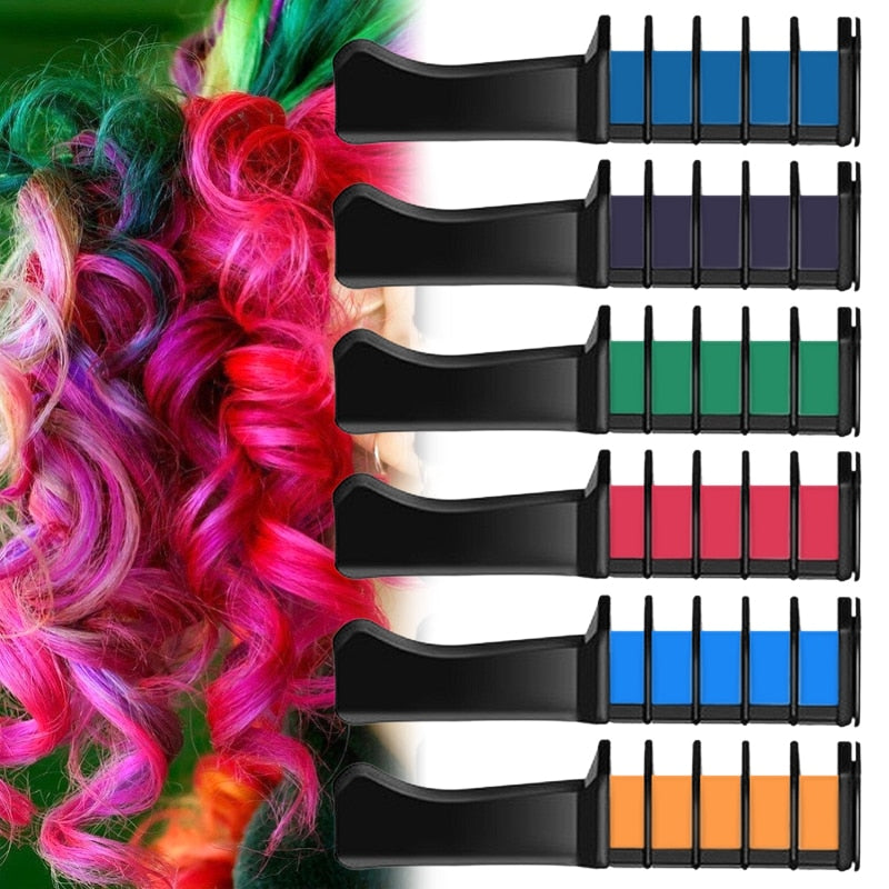 Safe And Convenient Disposable Hair Dye Stick Natural Mini Hair Dye Comb Hair Dye Chalk TSLM1