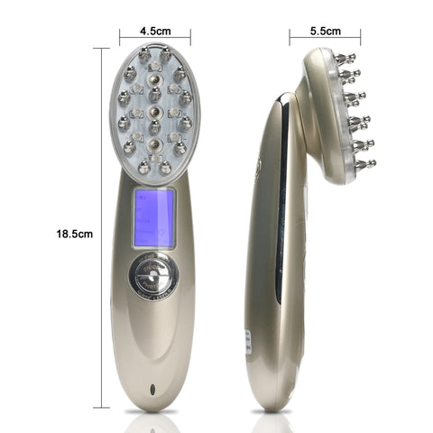 RF Laser Hair Growth Massage Comb Anti Hair Loss Therapy Infrared  Red Light EMS Vibration Massager Hair Care Hair Brush