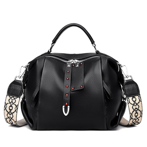 New Top Cowhide women's handbags Luxury Brand genuine leather Women Bags Fashion Messenger bag Designer Large Women Shoulder Bag