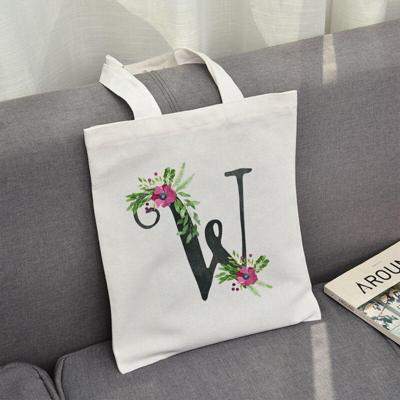 Literary Canvas Bag Womens Shoulder Bag Korean Fashion Cotton Letter Shopping Shopper Ladies Hand Bags Tote Bags for Women 2021