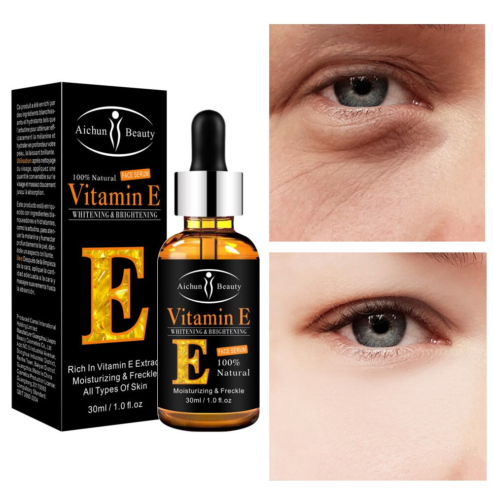 30ml Eye Serum Vitamin E Serum Anti-Wrinkle Anti-Age Whiten Lightening Dark circles Eye Care Essence Against Puffiness And Bags