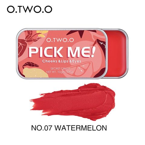 Christmas Gift O.TWO.O Multifunctional Makeup Palette 3 IN 1 Lipstick Blush For Face Eyeshadow Lightweight Matte Lip Tint Natural Face Blush