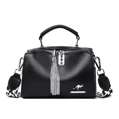 Fashion Tassel PU Leather Women Handbag Designer Women Shoulder Bag High Quality Ladies Crossbody Bag Luxury Female Tote Bag