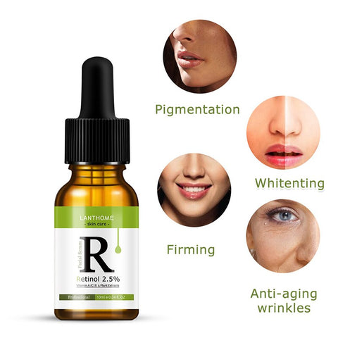 Retinol 2.5% VC /VA Facial Anti Wrinkle Serum Remove Dark Spots Collagen Serum Anti Aging Essence Whitening Face Serum