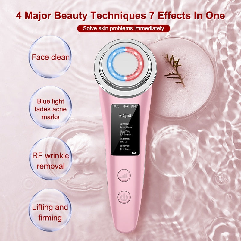 AmazeFan 4in1RF&EMS Radio Mesotherapy Electroporation lifting Beauty LED Face Skin Rejuvenation Remover Wrinkle Radio Frequency