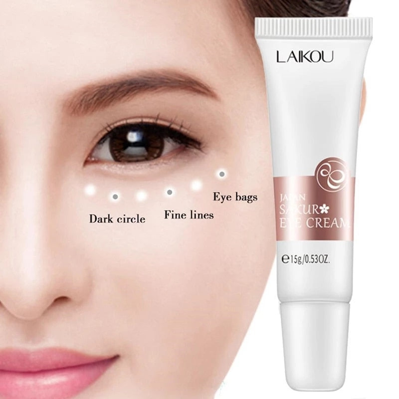 Beyprern Sakura Essence Extract Eye Cream Anti-Aging Firming And Smooting Wrinkles Anti-Puffiness Dark Circle Brighten Eyes Skin