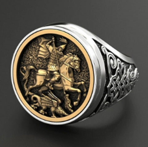 New Arrival Rings for Men Multicolor Knight Vintage Ring Creative Fashion Anniversary TRENDY 2023 Jewelry Wholesale