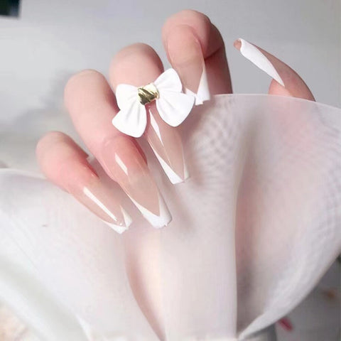 NEW 24pcs Detachable press on nails False Nails Ballerina Wearable Fake Nails Long Coffin Full Cover Nail Tips Manicure Tool