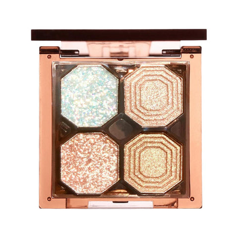 Four-Color Eyeshadow Tray Makeup Tool Pearlescent Glitter Sequin Eyeshadow Box Eye Makeup Women Earth Brown Matte Cosmetic Case