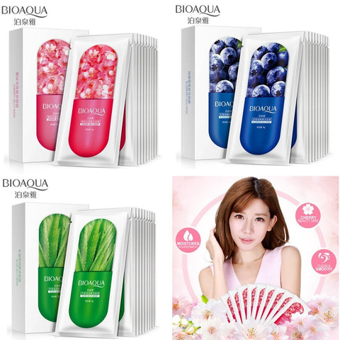 BIOAQUA Moisturizing Blueberry Cherry Jelly Mask Face Wrapped Masks Oil Control Smooth Tender Replenishment Skin Care 8g