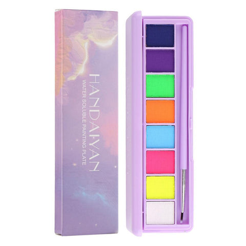 UV Body Paint 8 Color Body Paint For Skin Body Face Paint Makeup Palette Glowing Effects Face Painting Palette For Art Theater H
