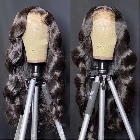 Beyprern 13X4 Hd Lace Frontal Wig 30 Inch Body Wave Lace Front Wig 180% Brazilian Transparent Wet And Wavy Lace Front Human Hair Wigs