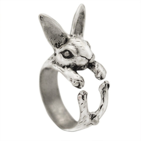 Vintage Chic Rabbit Animal Knuckle Rings For Women Gothic Punk Frog Octopus Cat Opening Finger Ring Party Fashion Jewelry Gifts