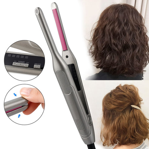 Hair Straightener 2 in 1 Twist Hair Curling Straightening Flat Iron Curler Hair Straightener Ceramic Flat Iron Board Styling