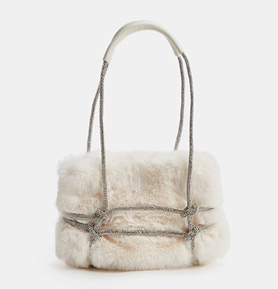 Luxury Designer Handbag Purses And Handbags For Women Small Bag Ladies Tote Bag Evening Clutch Bag Fur Purse Faux Fur Bag