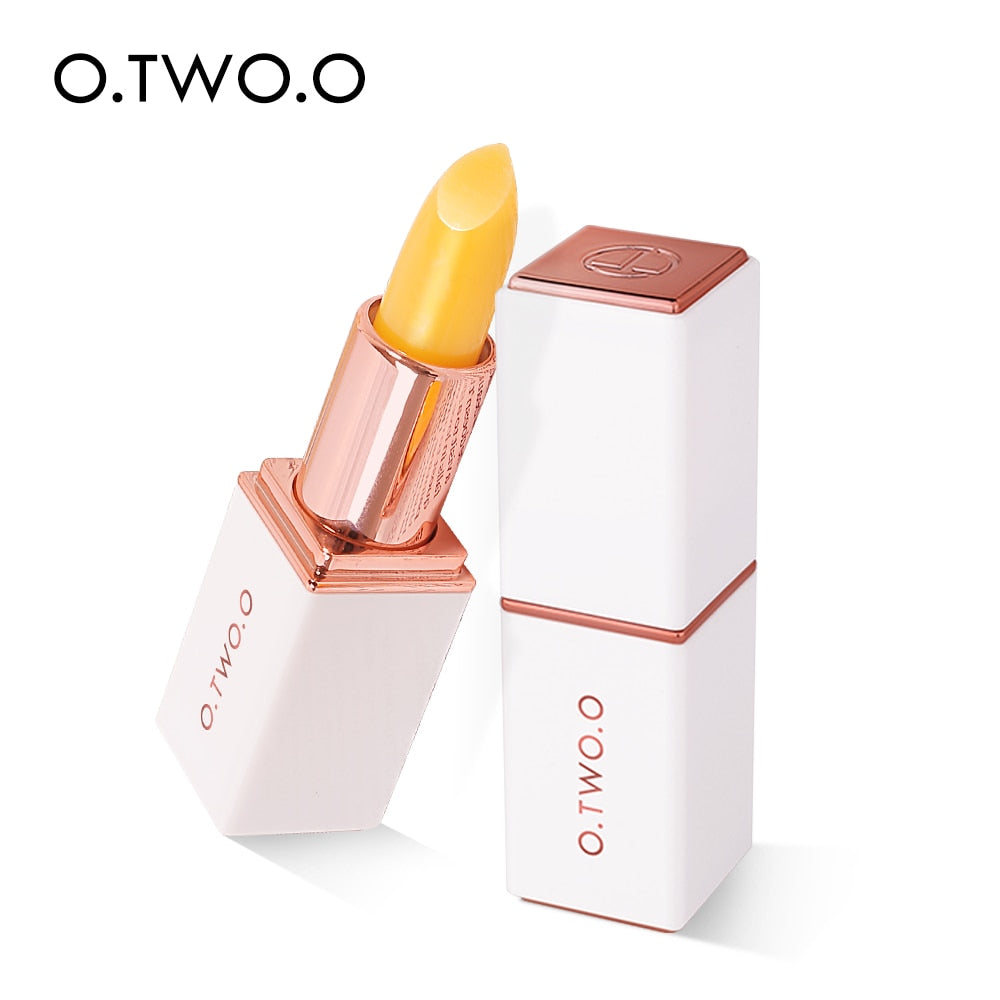 Christmas Gift O.TWO.O Temperature Change Color Lip Balm Pink Hygienic Moisturizing Nutritious Jelly Lipstick Anti Aging Makeup Lip Care
