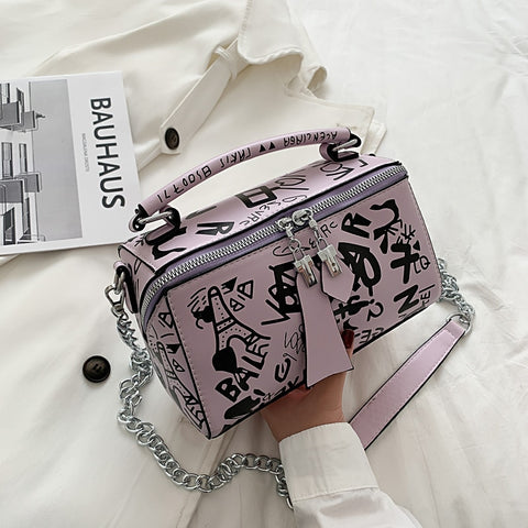 2022 Luxury Design Women Leather Handbags and Purse Fashion Crossbody Bags for Women Graffiti Handbags Shoulder Bags Women Bag