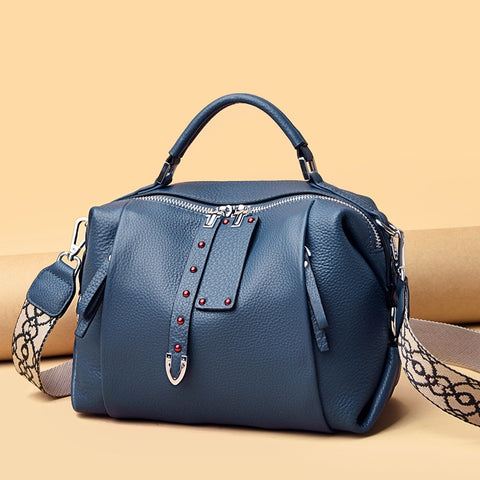 New Top Cowhide women's handbags Luxury Brand genuine leather Women Bags Fashion Messenger bag Designer Large Women Shoulder Bag