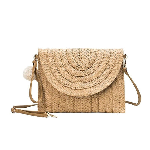 Handbag Women Girls Fashion Crossbody Envelope Bag Elegant Straw Handbag Clutch Summer Beach Shoulder Bag 2021 New Vintage