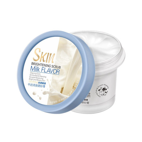 LAIKOU Milk Body Scrub Cream Face Scrub Deep Cleansing Skin Whitening Go Cutin Dead Skin Treatment Acne Moisturizing Body Care