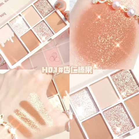 Glitter 7 Colors Eyeshadow Palette Matte Shimmer Soft Touch Long Lasting Waterproof Eyeshadow Pigmented Makeup Pallete Cosmetics
