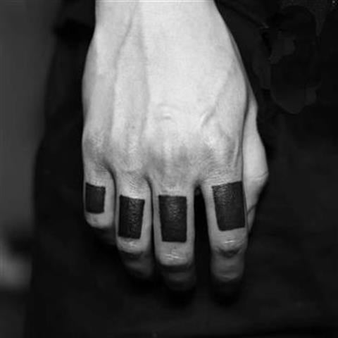 Finger Tattoo Stickers Letter Small Pattern Waterproof Personality Cool Fake Tattoos Men Black Hand Back Temporary Tattoo Women