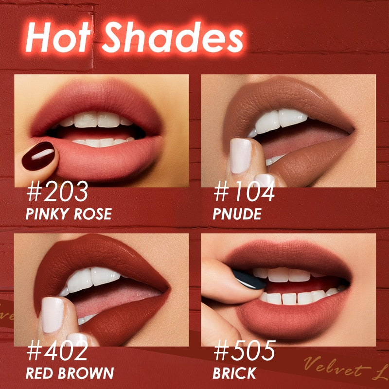 FOCALLURE Velvet Matte Lipstick Lip Gloss Liquid Lip Tint Cream Pigment Long Lasting Silky Texture For Lips Women’s Cosmetics
