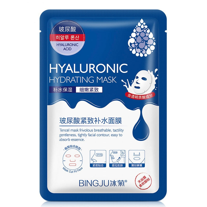 Hyaluronic Acid Hydration Mask Tight Pores Moisturizing Oil-control Anti-Aging Depth Replenishment Whitening Skin Care