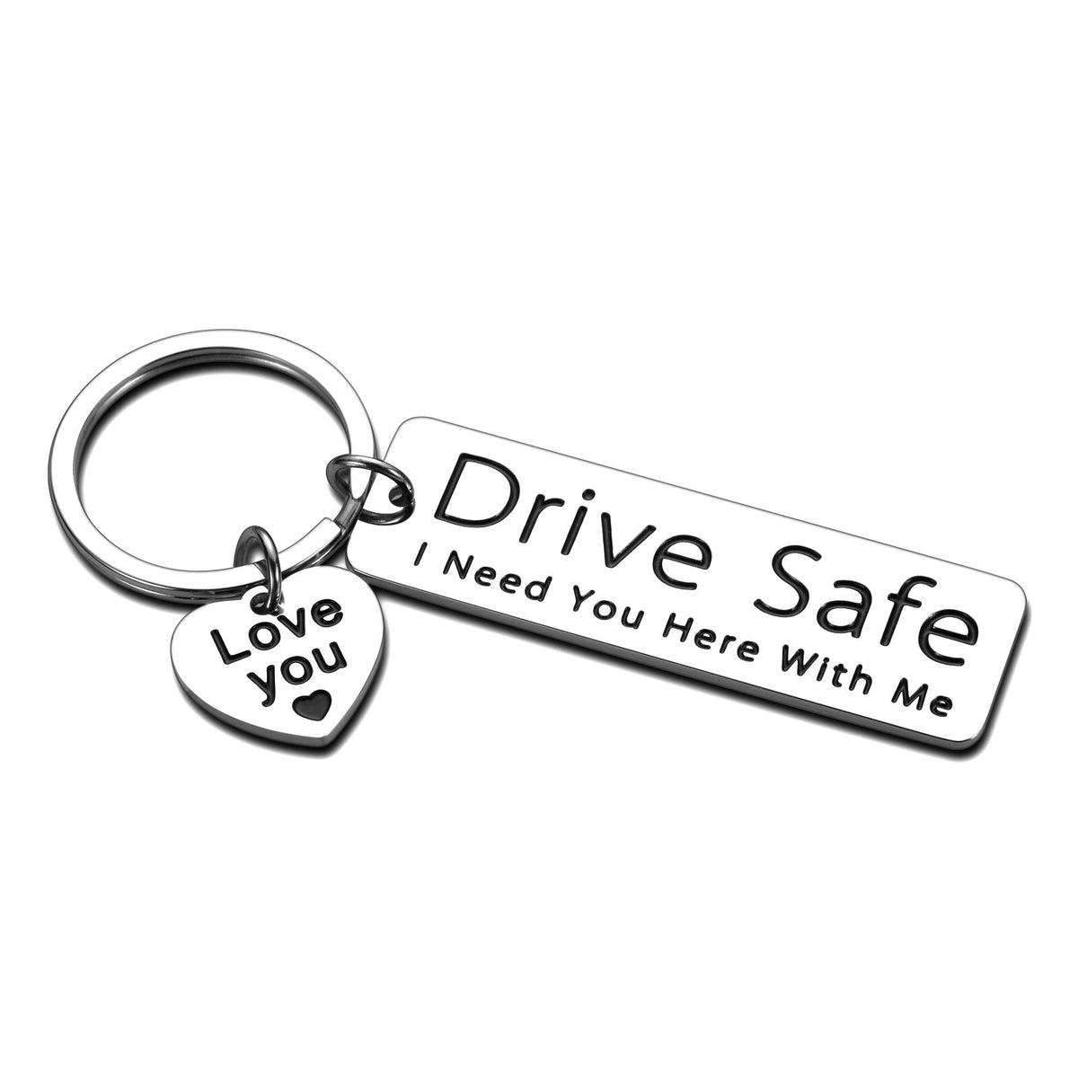 Key Chain Keyrings Gift Drive Safe I Need You Here with Me Keychains Couples Boyfriend Gift for Husband Birthday Christmas