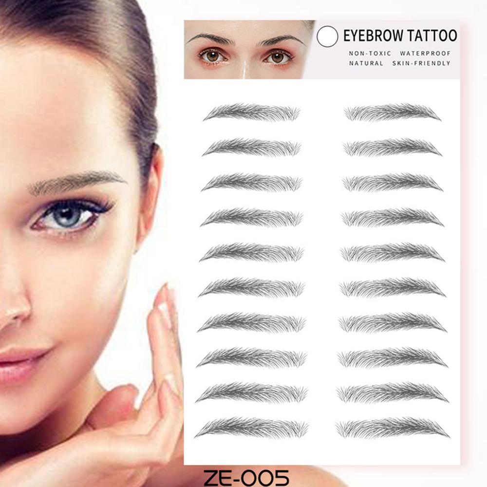 Eyebrow Tattoo Sticker 6D Hair Like Eyebrows Makeup Waterproof Long Lasting Natural Fake Eyebrow Sticker Lamination Cosmetics