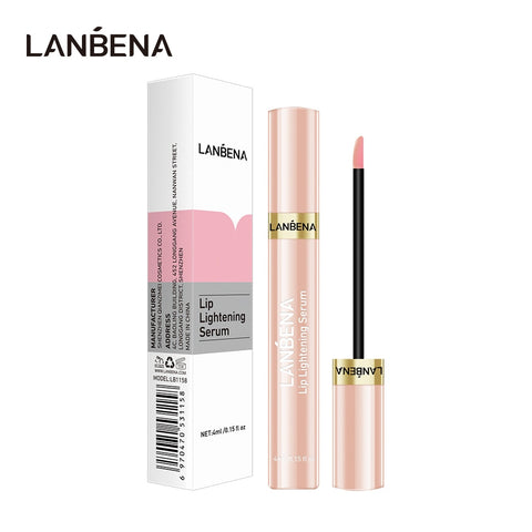 LANBENA Lip Lightening Serum Lipstick Cherry Moisturizing Lip Liquid Remove Melanin Pink Lips Plumper Long Lasting Makeup 4ml