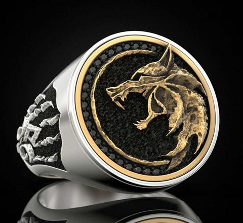 2021 New Arrival Rings for Men Wizard Hunter Wolfclaw Viking Warrior Retro Two-tone Men's Ring Trendy Fashion Jewelry Wholesale