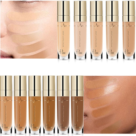 Face Contour Concealer Liquid Waterproof Full Coverage Foundation Corrector Palette Base Professional Makeup For Dark Skin