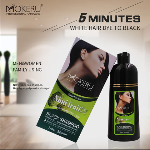Mokeru Black Hair Dye Power Long Lasting Color Black Shampoo Completely Dyed White Hair Black Shampoo Permanant