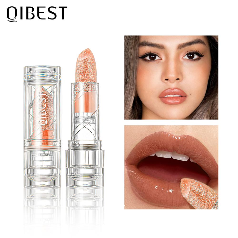 QIBEST 6 Colors Moisturizing Lip Balm Shiny Long-lasting Lip Plumper  Nourish Lip Gloss For Professional Women Makeup Cosmetic