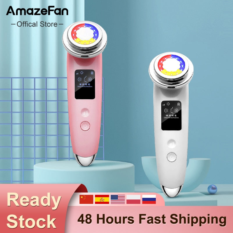 AmazeFan EMS 4-in-1 Multifunctional Beauty Machine Face Color Light Guiding Instrument Deep Cleaning Moisturizing Beauty Tool