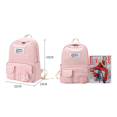 2022 Waterproof Nylon Backpack Women Backpack Solid Shoulder Bag Fashion School Bag For Teenage Girl Children Backpacks Female