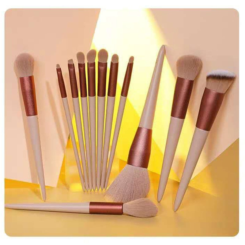 Christmas gift 13pcs Professional Makeup Brush Set Soft Fur Beauty Highlighter Powder Foundation Concealer Multifunctional Cosmetic Tool Makeup