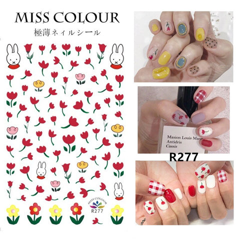 TXD Nail Art Sticker Hyuna Strawberry Rainbow Cherry Decal Spring/Summer Design Sticker