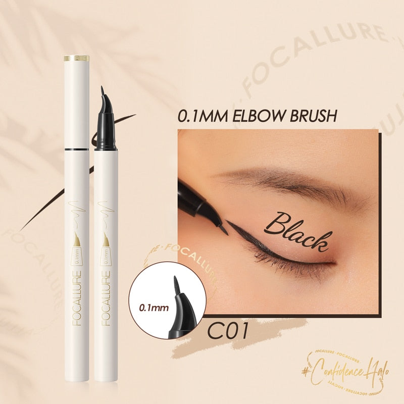 FOCALLURE Black Liquid Eyeliner Long-lasting Waterproof Quick-dry Eye Liner Pencil Makeup Beauty Tools