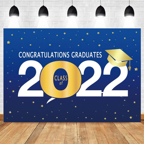 Congratulations Graduate 2022 Photography Backdrop Bachelor Cap Party Decoration Photographic Background Photophone Photo Studio
