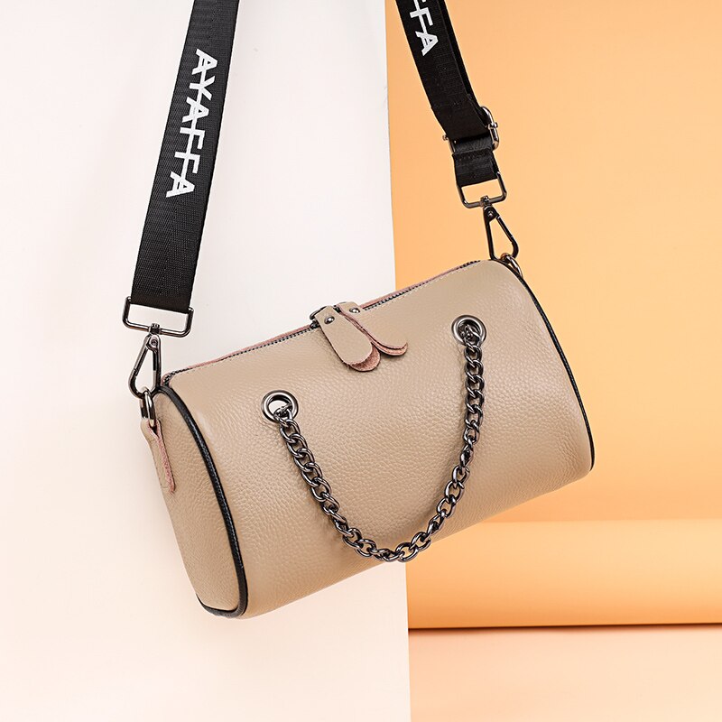 Beyprern 100% Cowhide Luxury Chain Handbags Women Bags Designer Crossbody Bags For Women Purses And Handbags High Quality Leather Totes