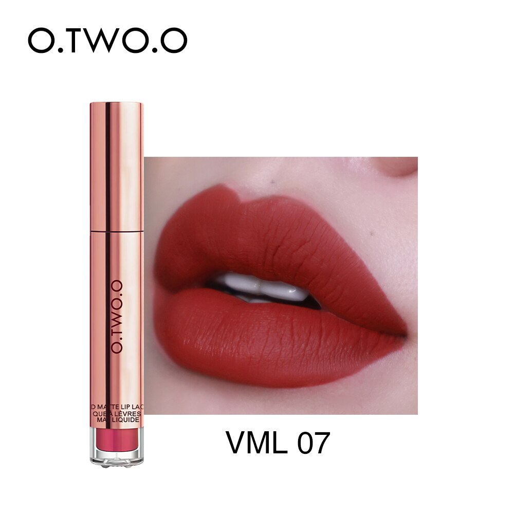 Christmas Gift O.TWO.O 12colors Best Sale Hot Cosmetics Makeup Lip Gloss Long Lasting Waterproof Easy to Wear Matte Lipstick